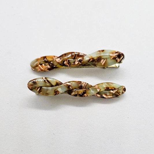 Frankie Resin Alligator Clip - Pair