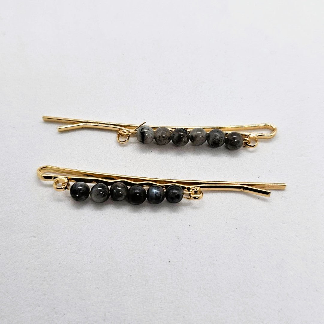 Yolanda Darks Beaded Hair Slide - Pair