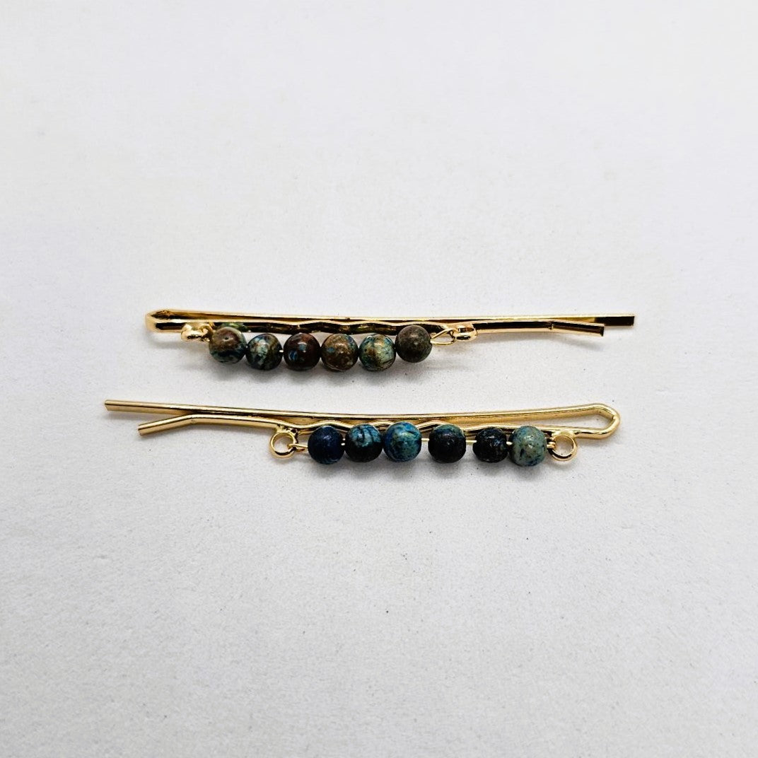 Yolanda Darks Beaded Hair Slide - Pair