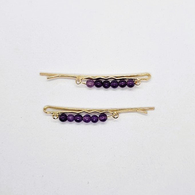 Yolanda Darks Beaded Hair Slide - Pair
