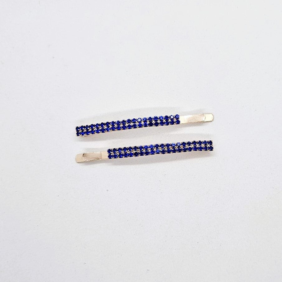 Deco Basic Crystal Hair Slide - Pair