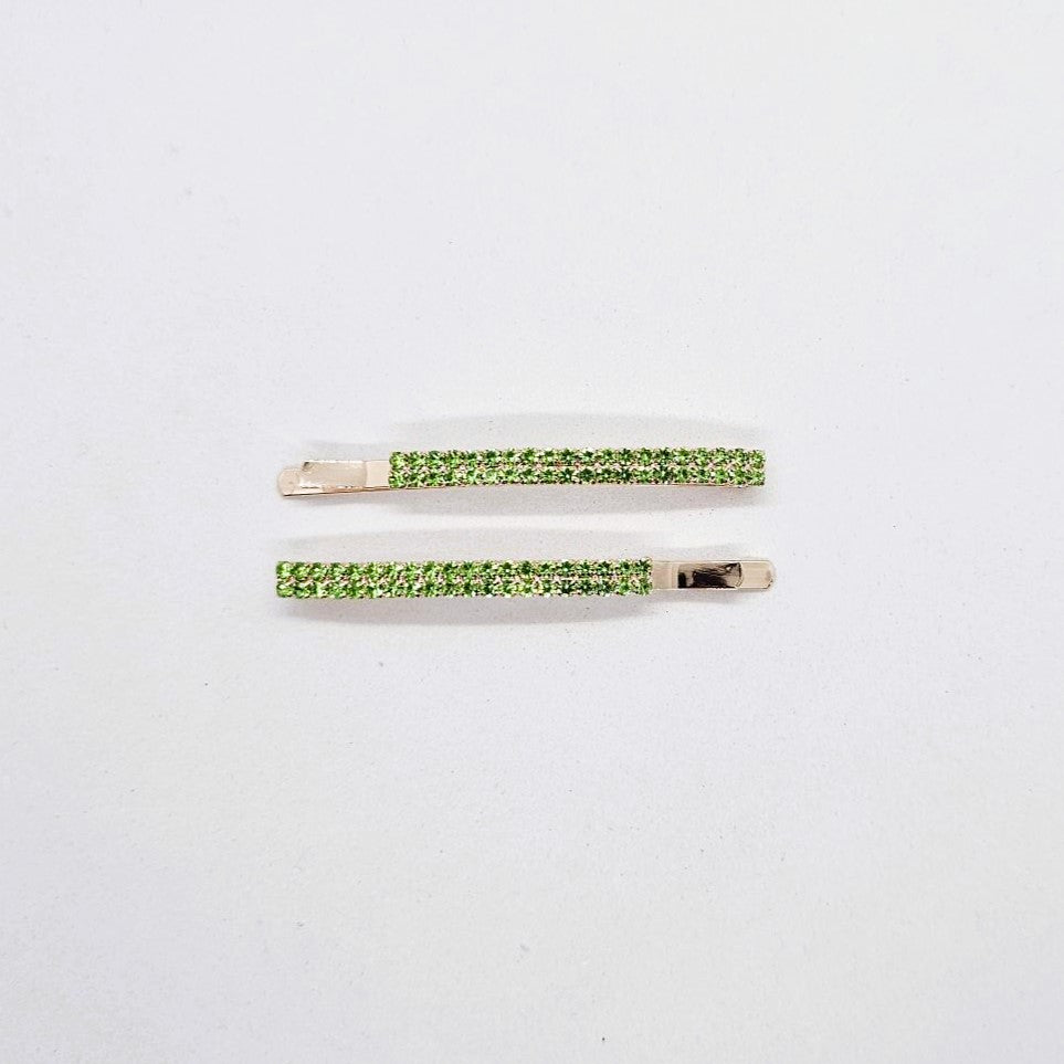 Deco Basic Crystal Hair Slide - Pair