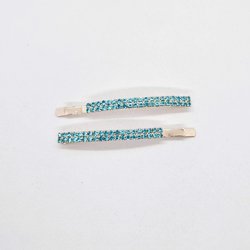Deco Basic Crystal Hair Slide - Pair