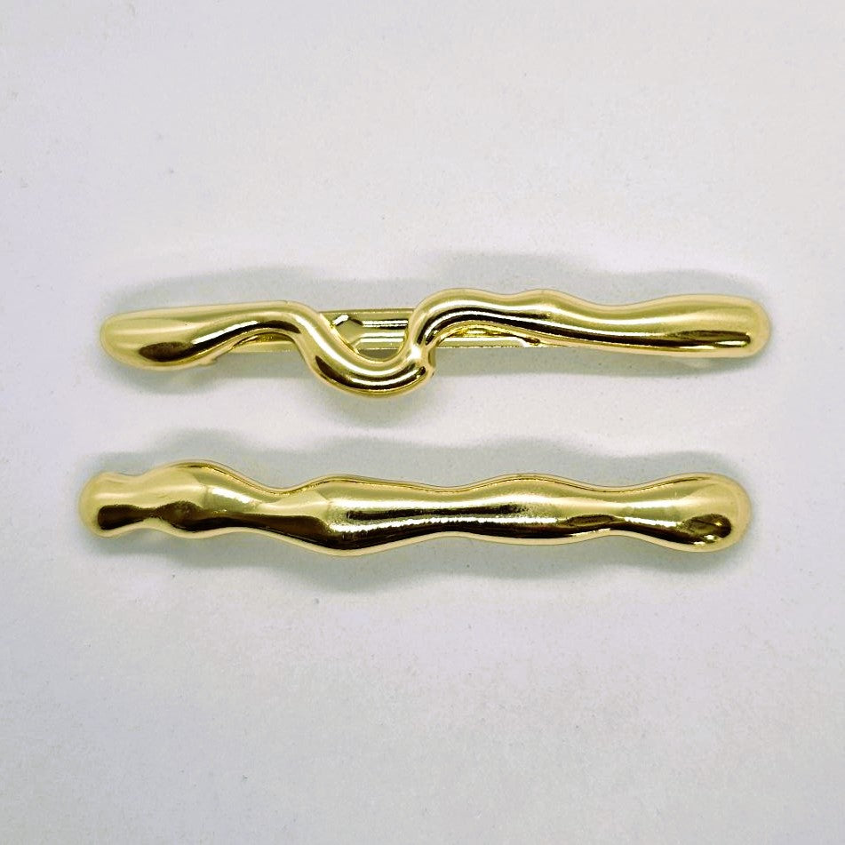 Disco Elongated Metal Barrette