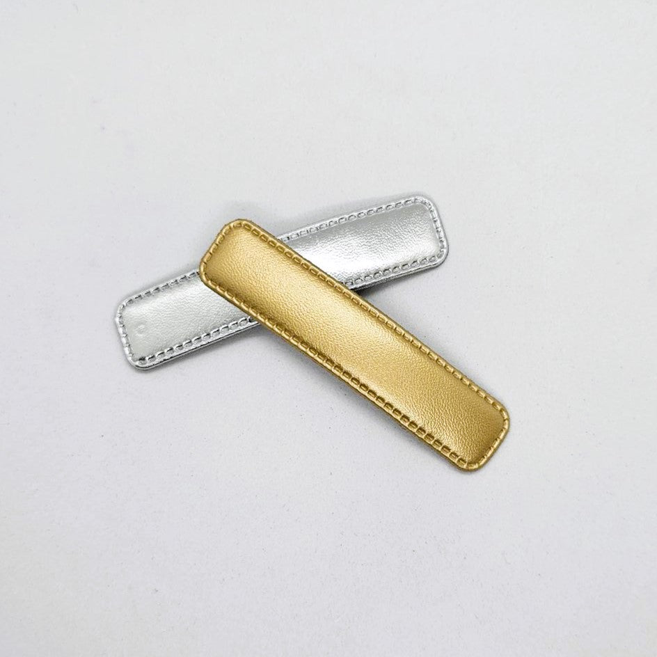 Ingrid Metallic Faux Leather Snap Clip - Pair