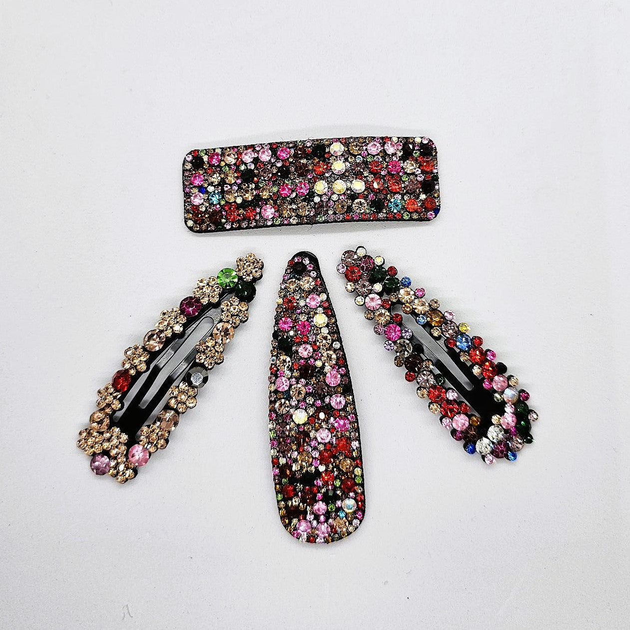 Confetti Diamante Snap Clip - Pair