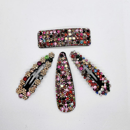 Confetti Diamante Snap Clip - Pair