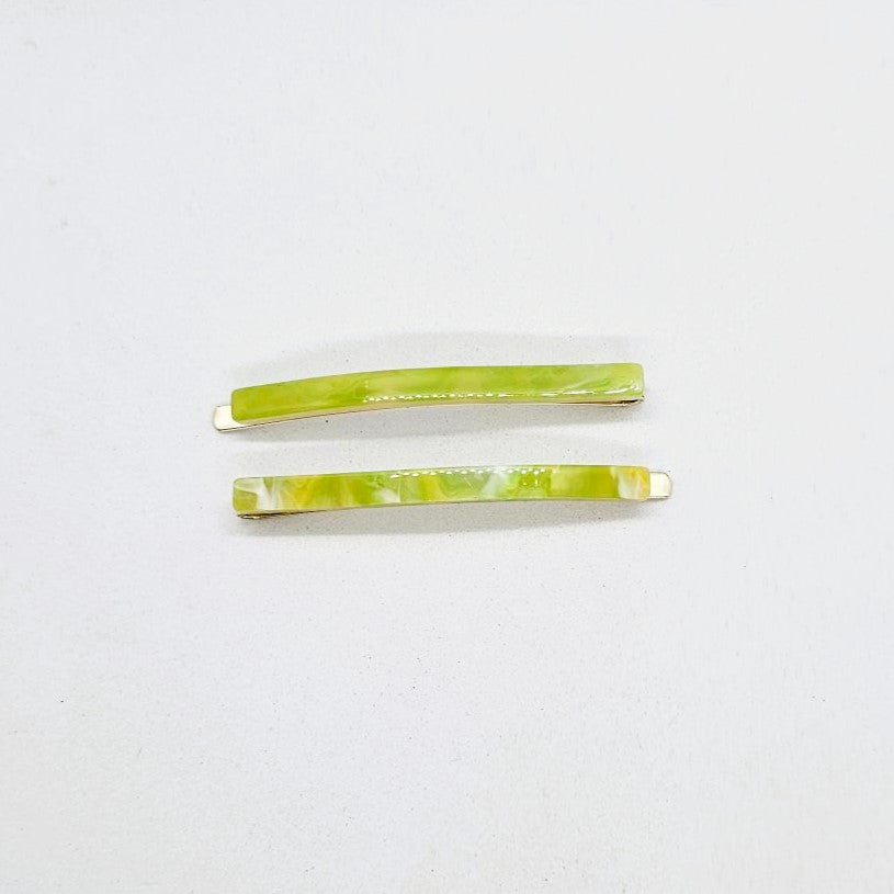 Mother of Pearl Resin Hair Slide - Pair