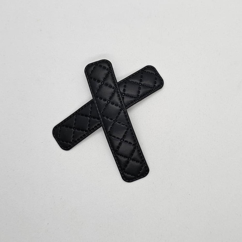 Britt Faux Leather Woven Snap Clip - Pair