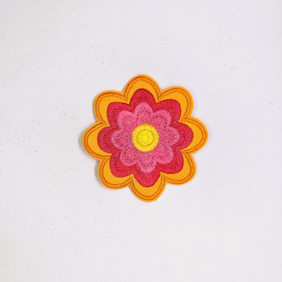 Hippie Multi-Coloured Handmade Flower Snap Clip
