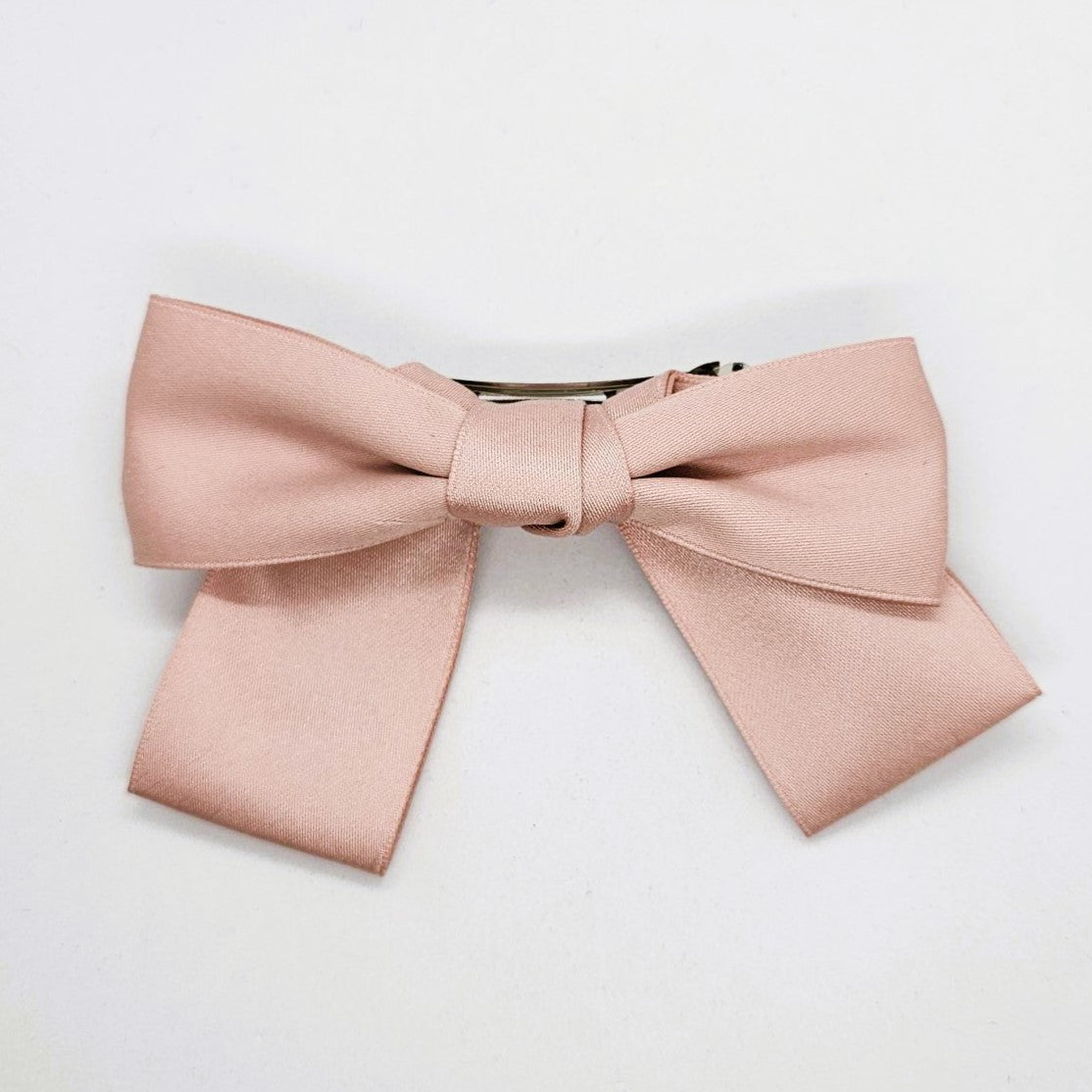 Elaine Satin Bow on Barrette