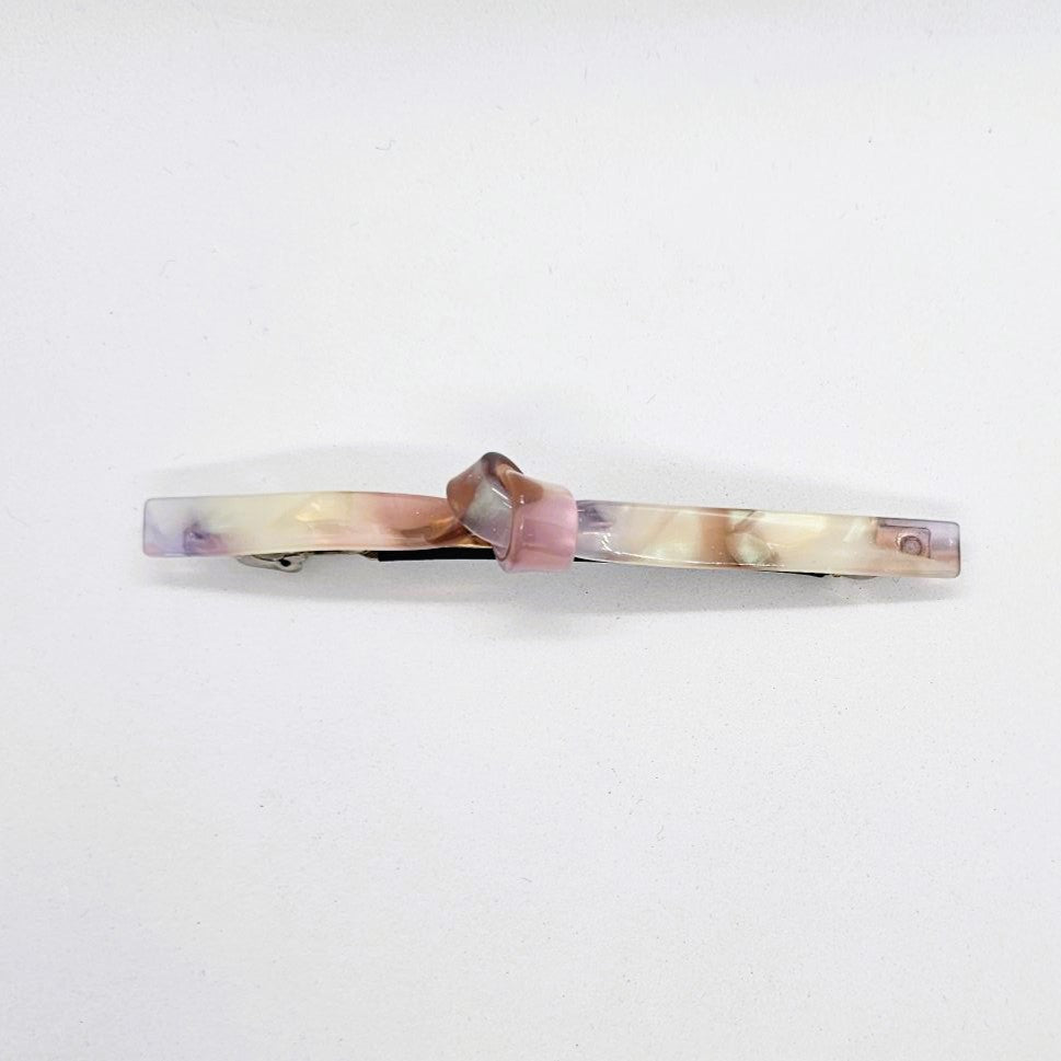 Lynette Slimline Resin Knotted Barrette
