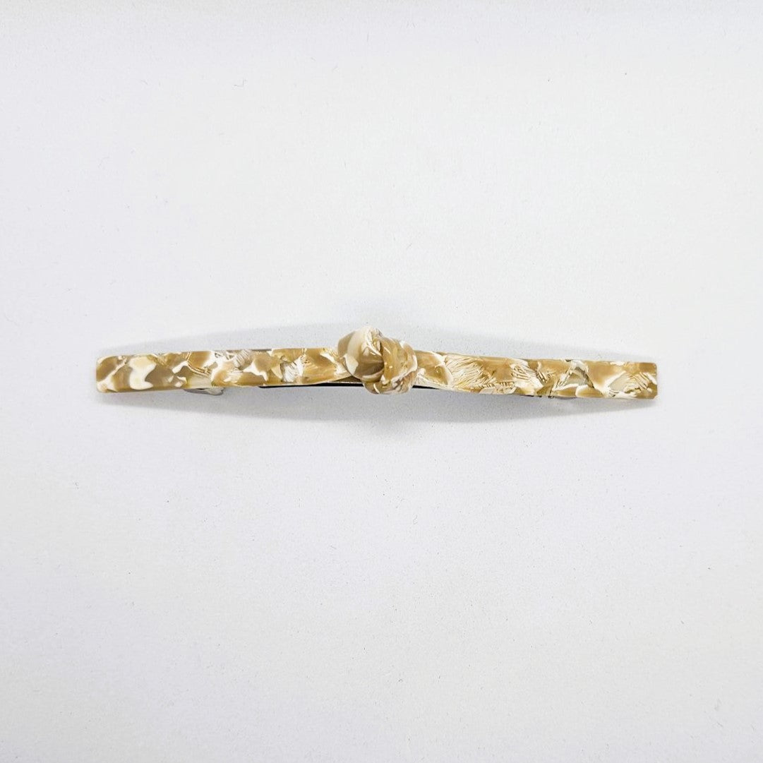 Lynette Slimline Resin Knotted Barrette