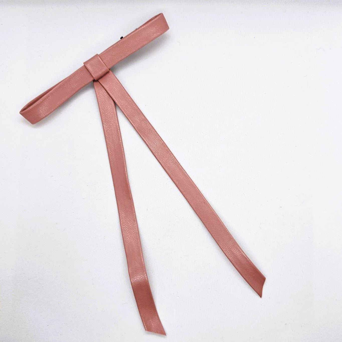 Caroline Faux Leather Long-Tailed Bow