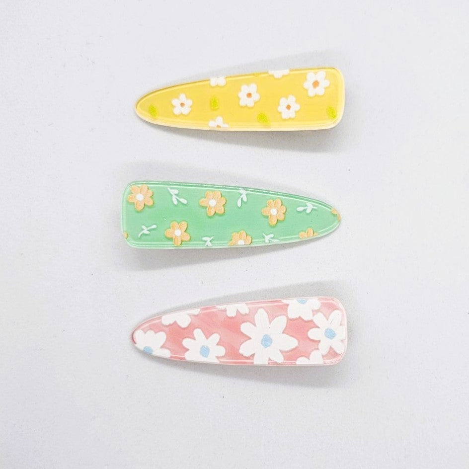 Primrose Junior Floral Alligator Clip - Pair