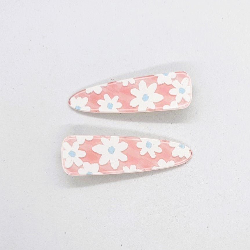Primrose Junior Floral Alligator Clip - Pair