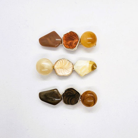 Gemma Resin & Enamel Alligator Clip - Pair