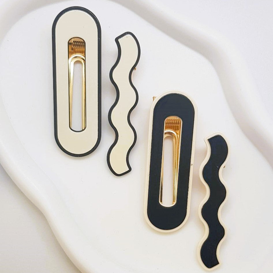 Grace Resin Alligator Clip - Pair