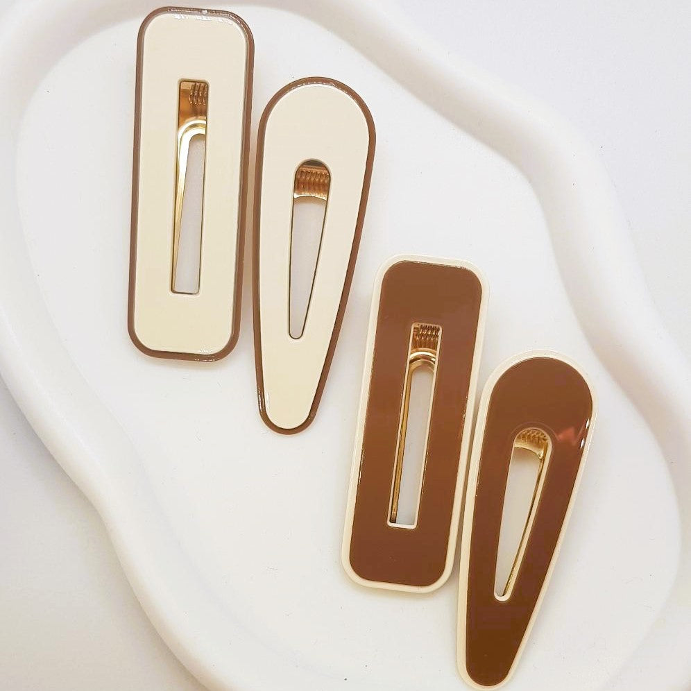 Grace Resin Alligator Clip - Pair